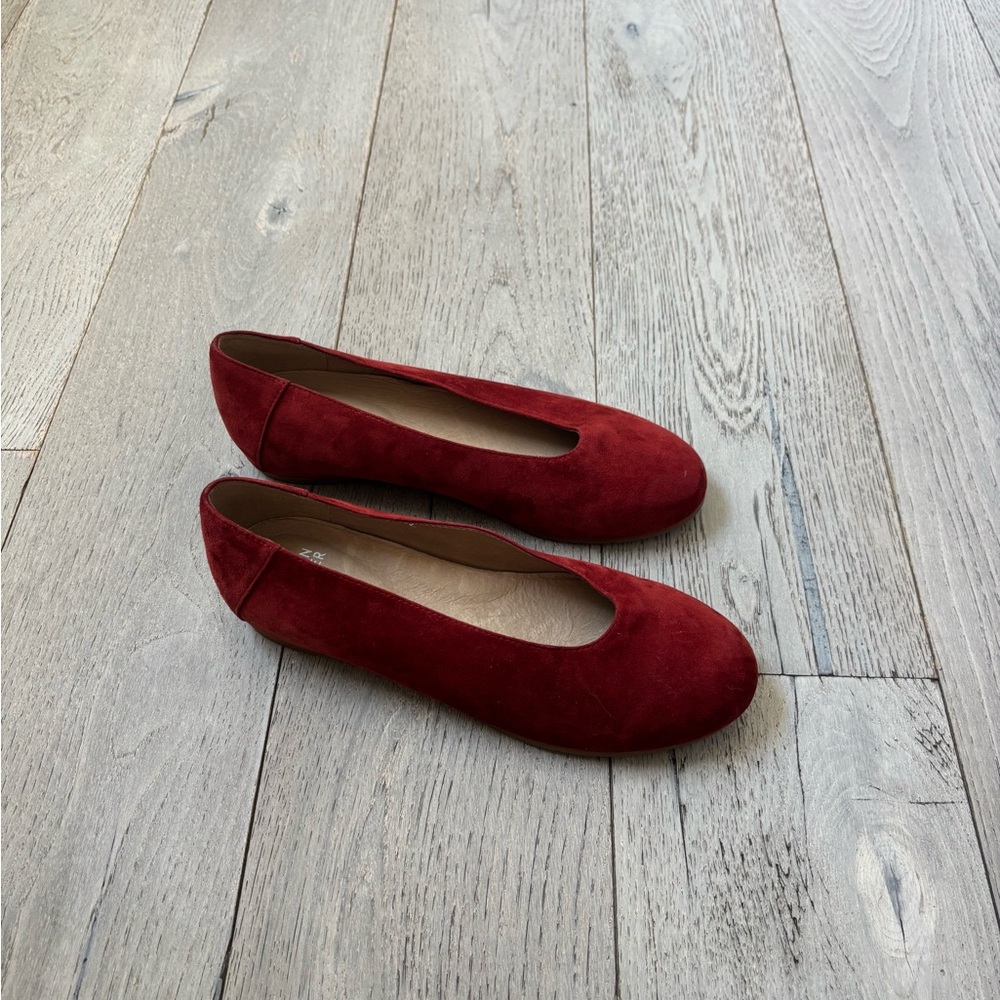 Eileen Fisher Red Suede Flats